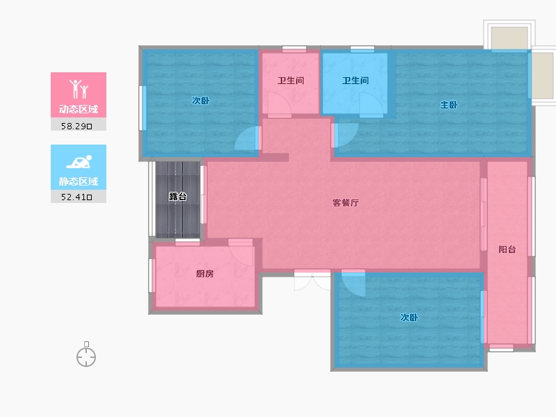 河北省-衡水市-香湖-103.20-户型库-动静分区