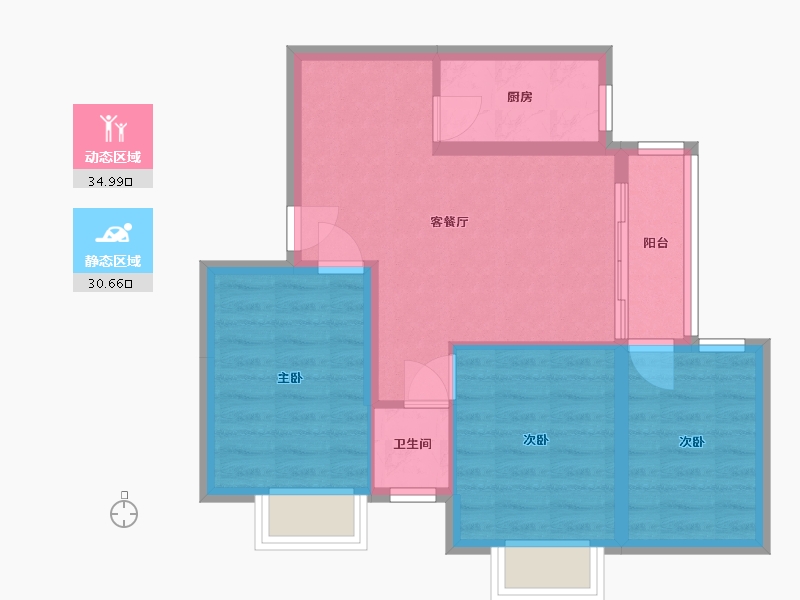 广西壮族自治区-南宁市-荣和伍壹大道-58.26-户型库-动静分区