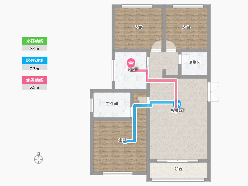 河北省-邯郸市-创宇观湖-96.00-户型库-动静线