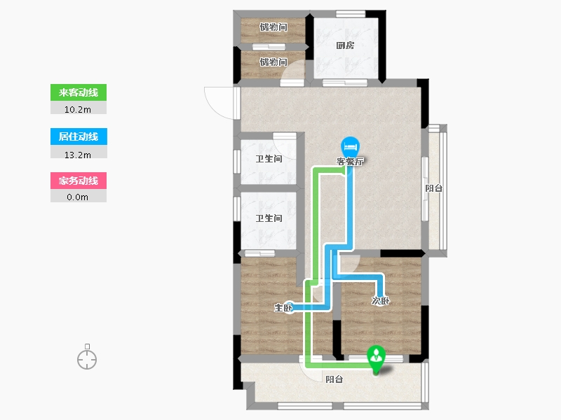 浙江省-杭州市-越秀·云麓悦映邸-69.78-户型库-动静线