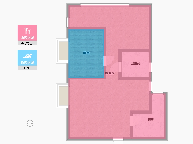 河南省-郑州市-东工都市家苑-76.00-户型库-动静分区