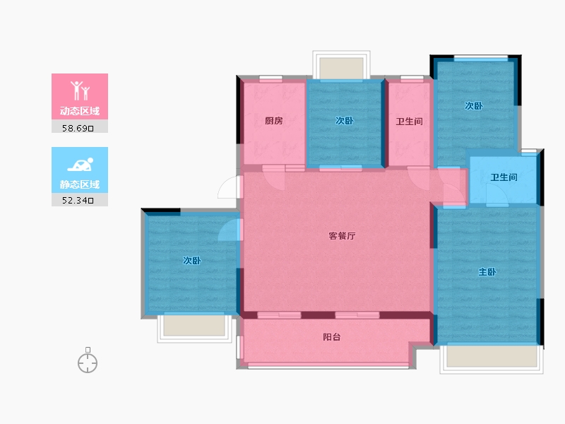 河南省-平顶山市-建业光明府-109.51-户型库-动静分区