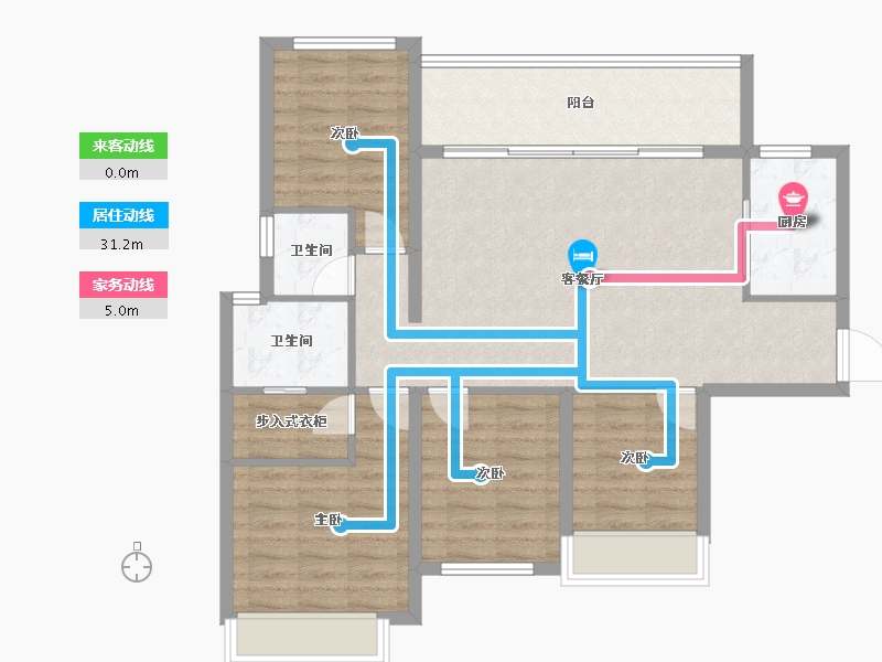 四川省-成都市-空港发展云璟铂樾-96.51-户型库-动静线