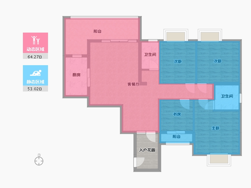 广西壮族自治区-南宁市-南湖-109.41-户型库-动静分区