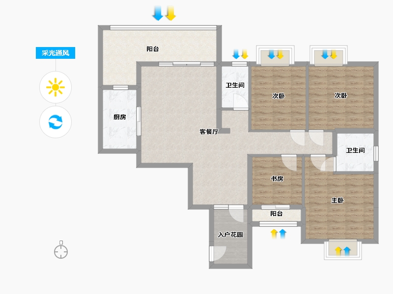 广西壮族自治区-南宁市-南湖-109.41-户型库-采光通风