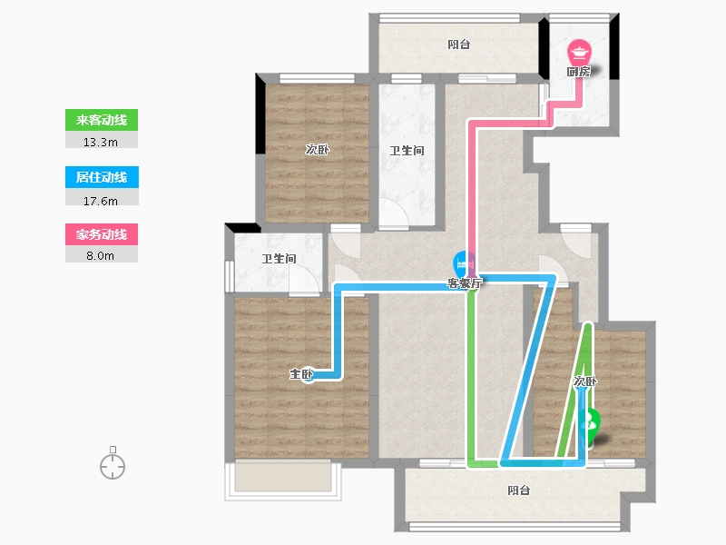 河南省-郑州市-浪漫新城-100.00-户型库-动静线