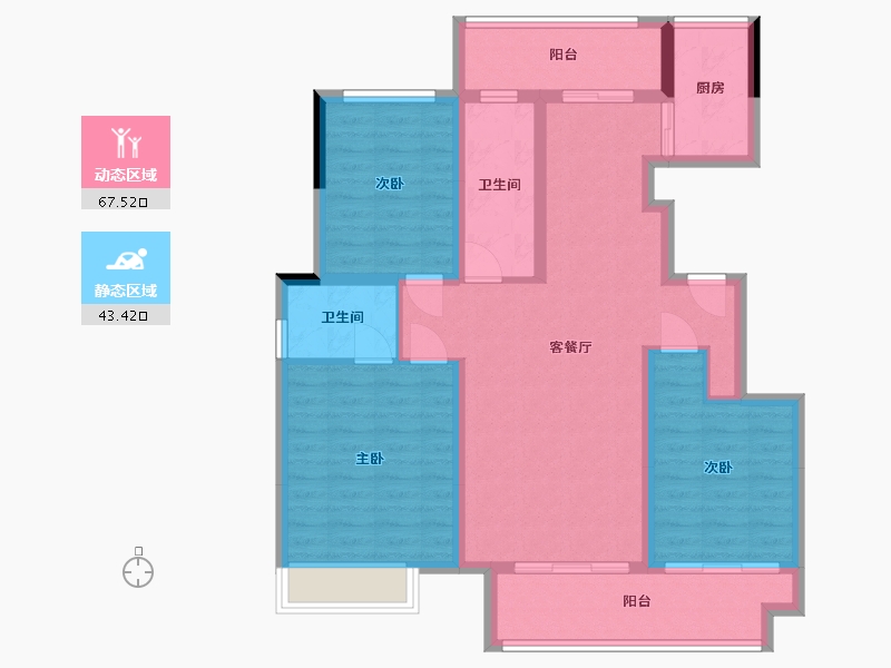 河南省-郑州市-浪漫新城-100.00-户型库-动静分区