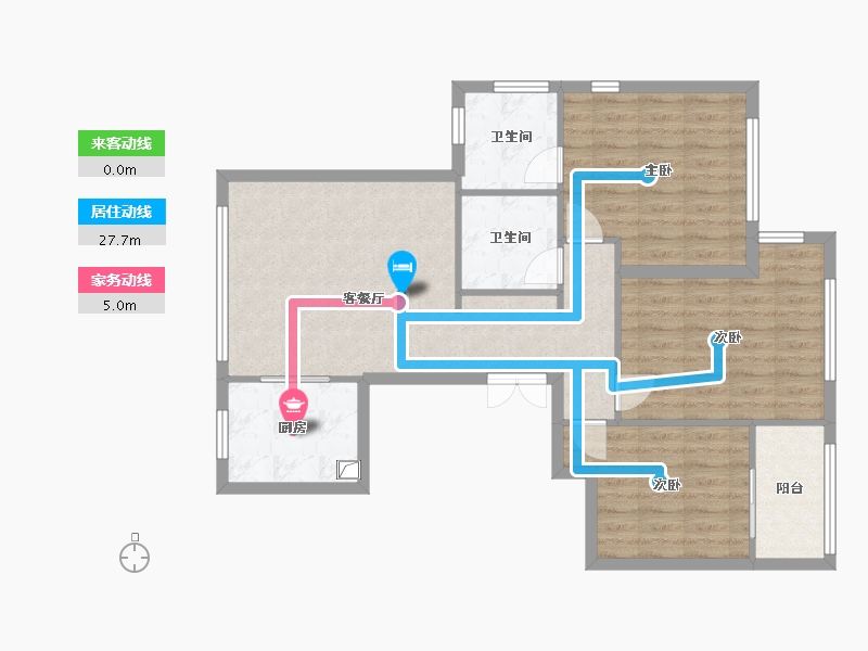 浙江省-温州市-海悦城三期-87.20-户型库-动静线