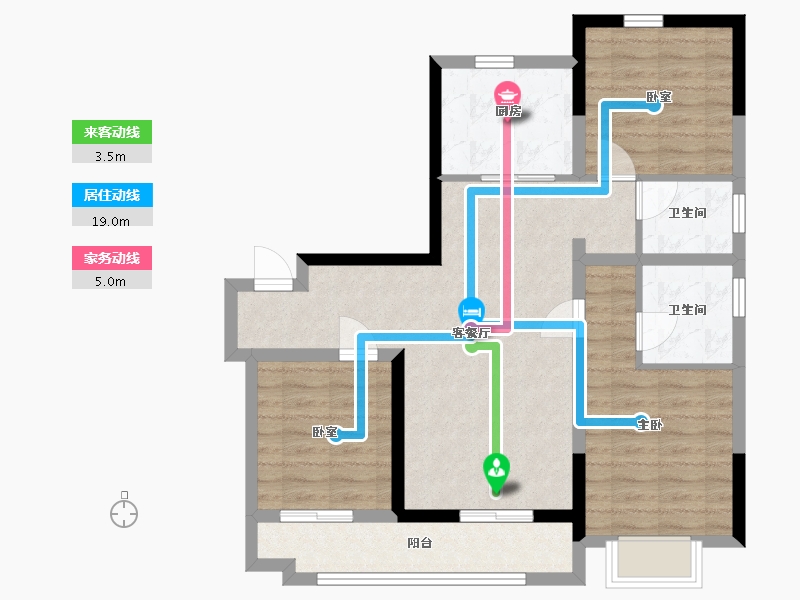 山东省-济南市-紫郡二期-92.80-户型库-动静线