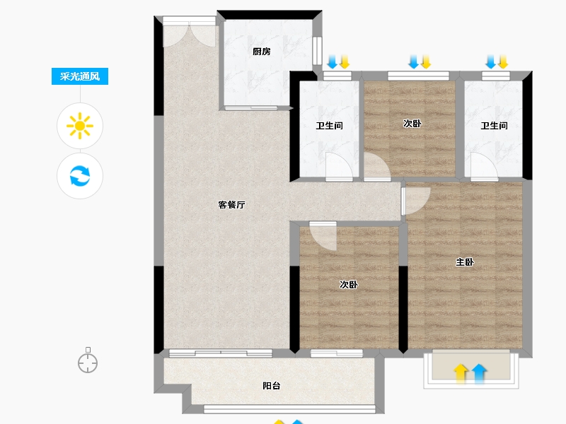 江西省-上饶市-嘉福未来城-83.17-户型库-采光通风