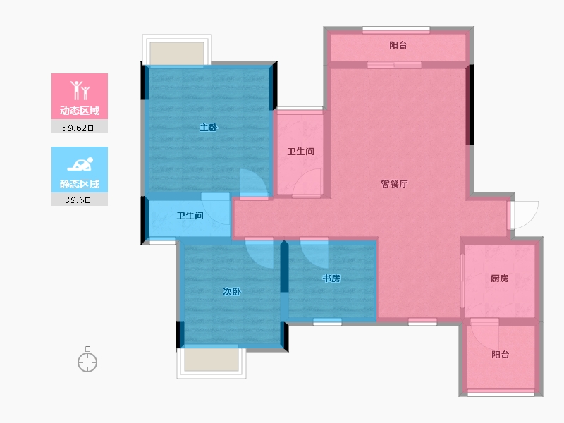 四川省-成都市-国栋南园贰号-88.01-户型库-动静分区