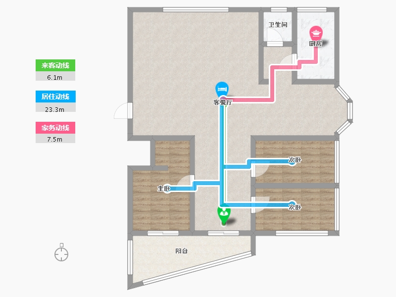 湖南省-长沙市-银力家园-120.00-户型库-动静线