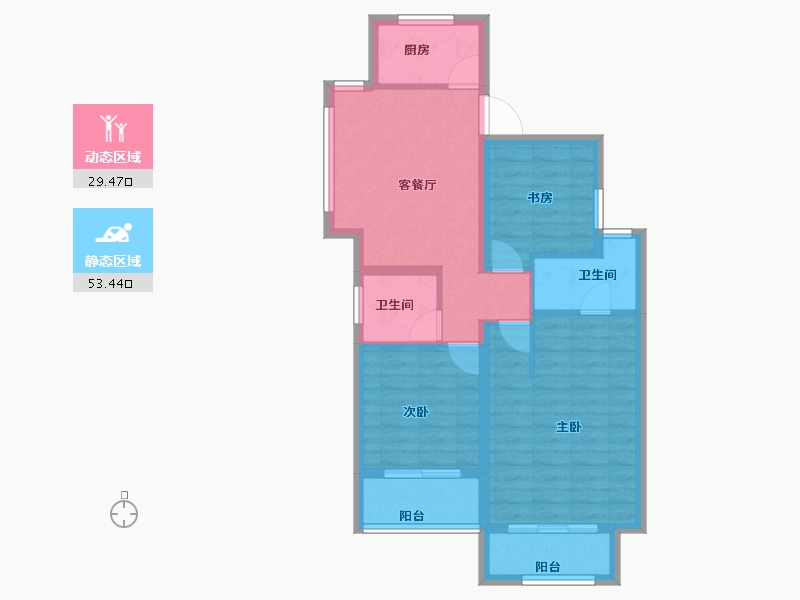 浙江省-杭州市-才泊嘉院（人才共有产权）-73.54-户型库-动静分区