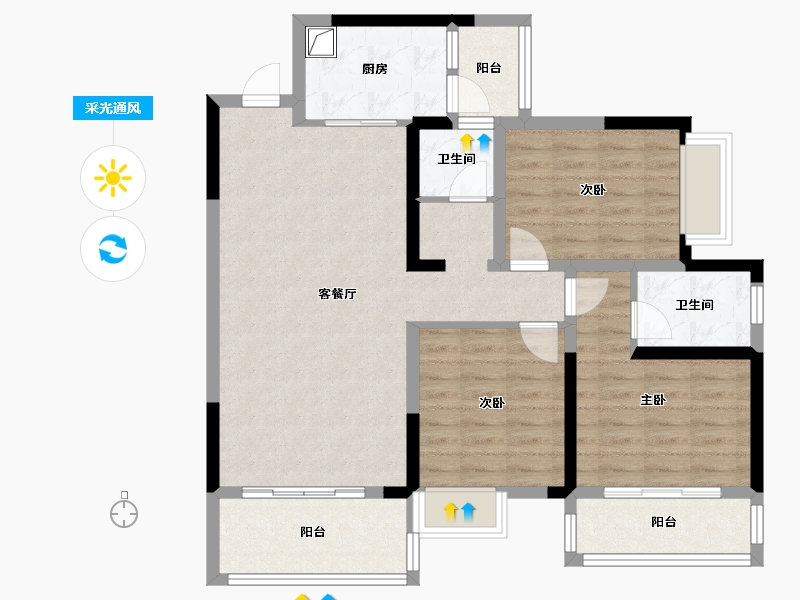 四川省-德阳市-御锦坊-96.81-户型库-采光通风