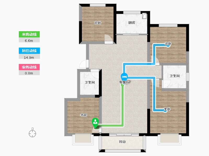 甘肃省-酒泉市-广宇御景园-122.68-户型库-动静线