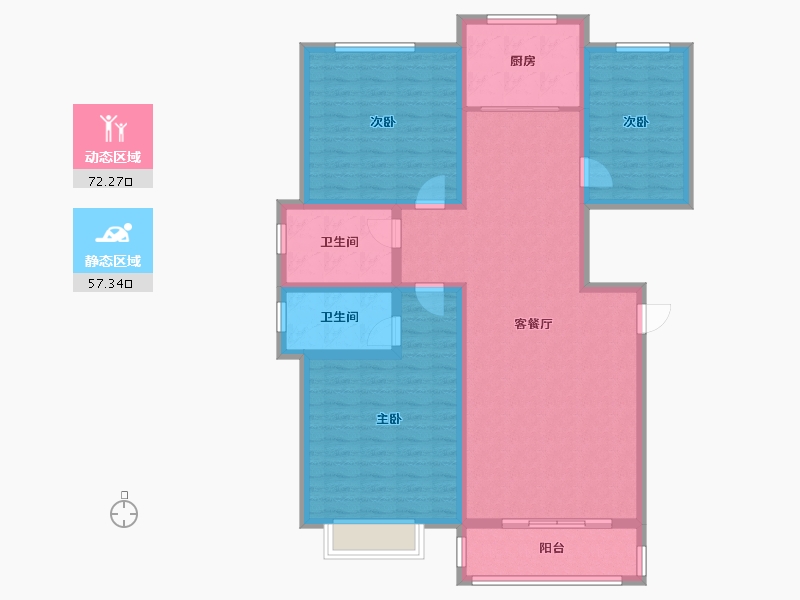 河北省-邯郸市-龙门美居小区-124.65-户型库-动静分区