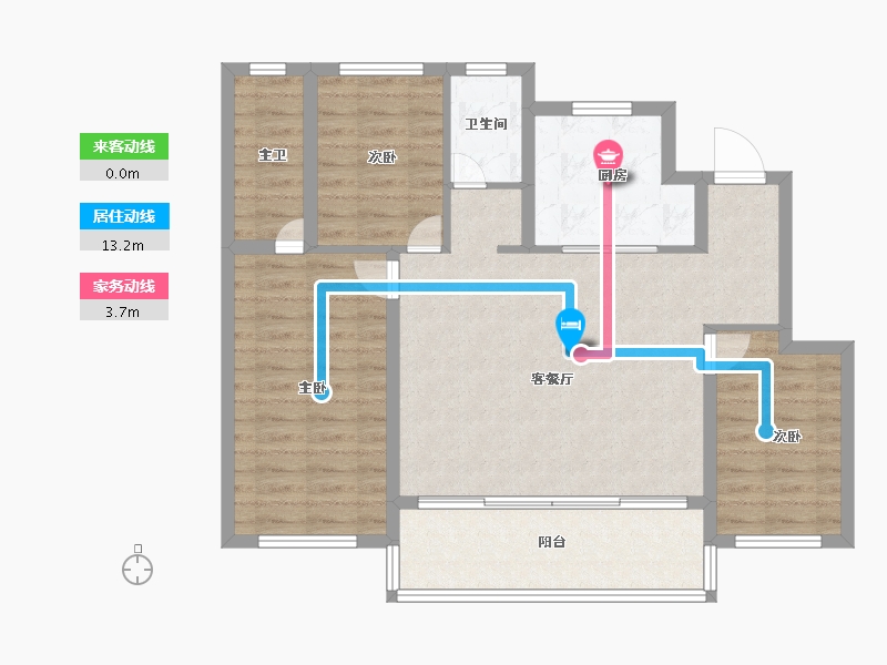 四川省-成都市-华润置地鼎信长城锦官和鸣-90.00-户型库-动静线