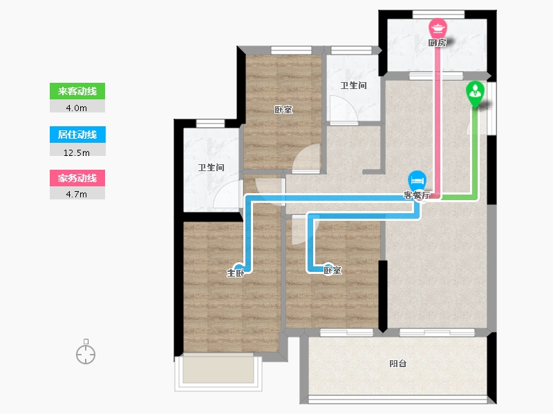 福建省-福州市-建总誉璟-73.07-户型库-动静线