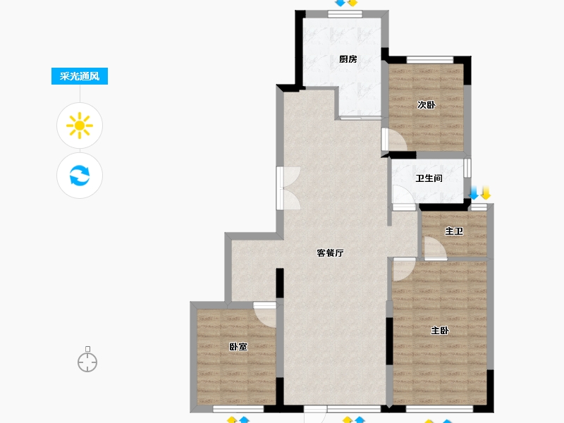 四川省-成都市-建发天府养云-93.43-户型库-采光通风