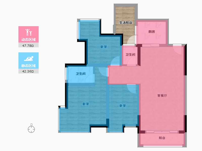 四川省-成都市-国栋南园贰号-85.10-户型库-动静分区