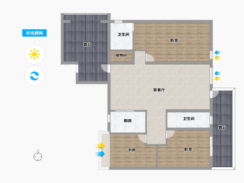 四川省-成都市-香颂湖国际社区-157.96-户型库-采光通风