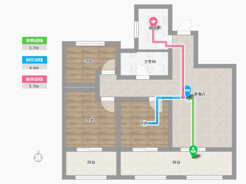 江苏省-苏州市-明珠城聆湖苑西区-70.40-户型库-动静线