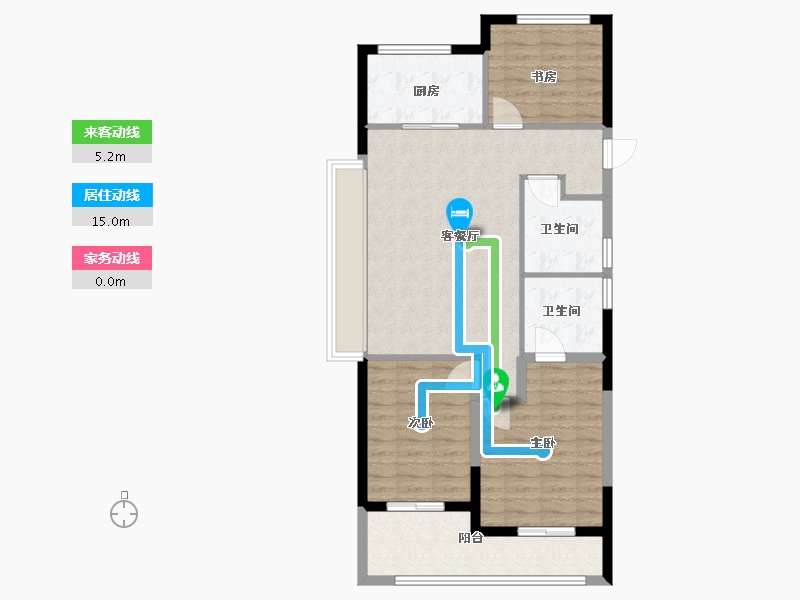 浙江省-杭州市-观奥宸府-88.00-户型库-动静线