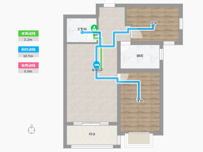 河北省-石家庄市-领南庄园-69.60-户型库-动静线