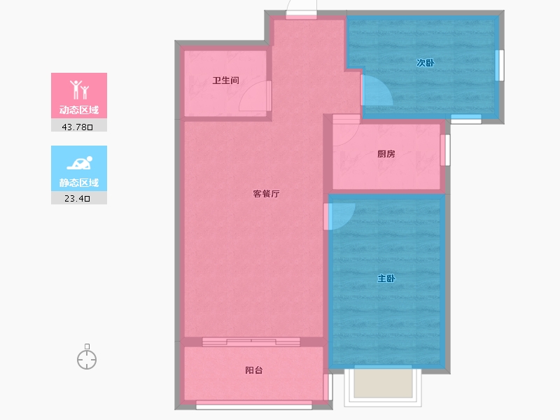 河北省-石家庄市-领南庄园-69.60-户型库-动静分区