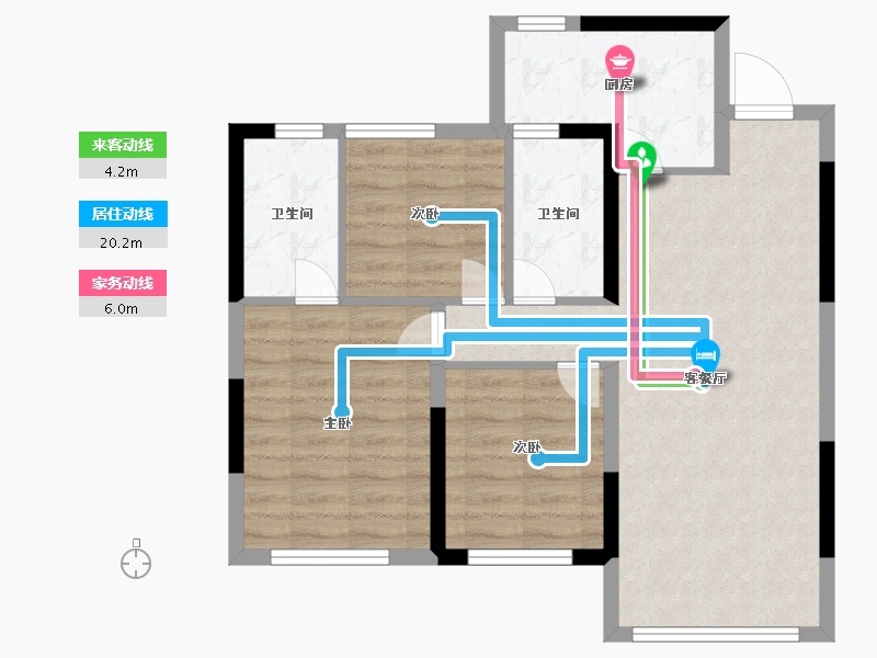 四川省-成都市-首开中环云樾-71.77-户型库-动静线