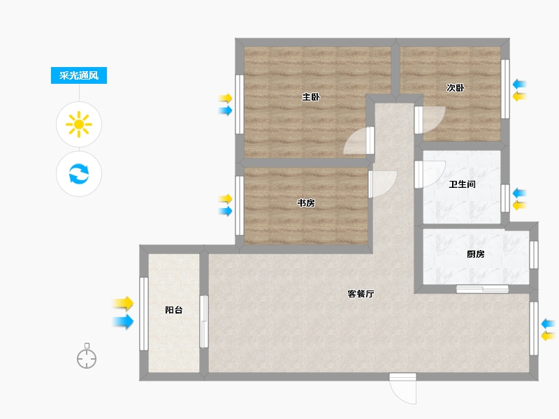 上海-上海市-塔城小区-88.00-户型库-采光通风