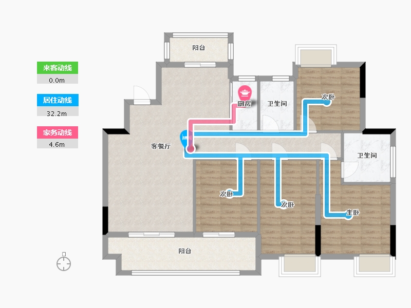 湖北省-黄冈市-广济府-110.00-户型库-动静线