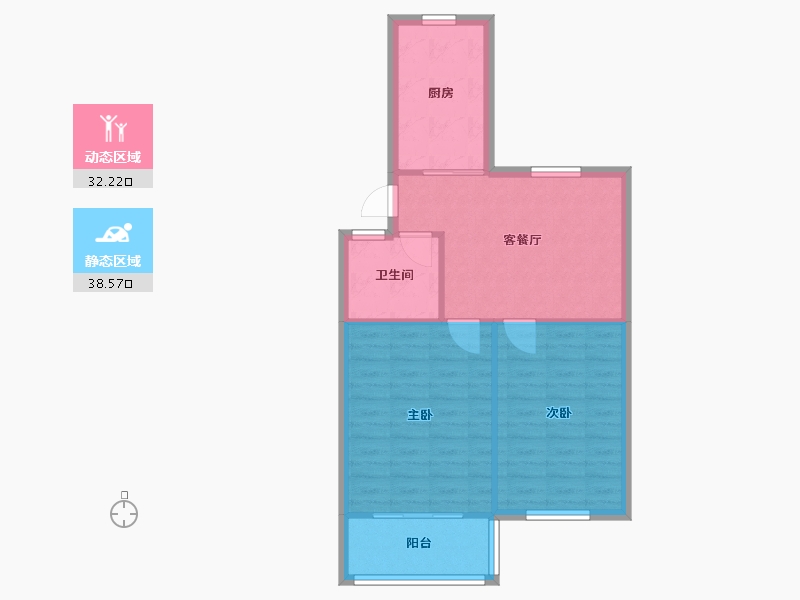 上海-上海市-虹桥机场新村-61.92-户型库-动静分区