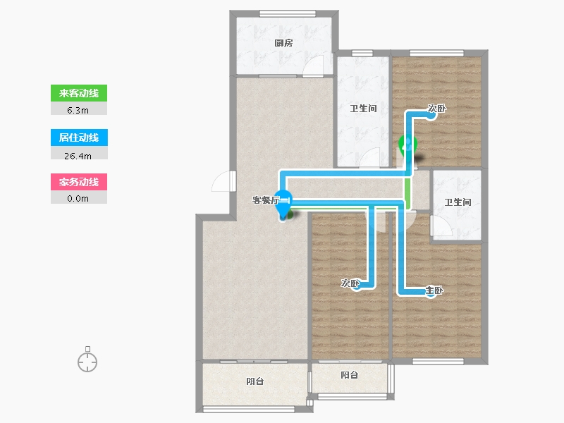 山东省-潍坊市-东方世纪城-133.53-户型库-动静线