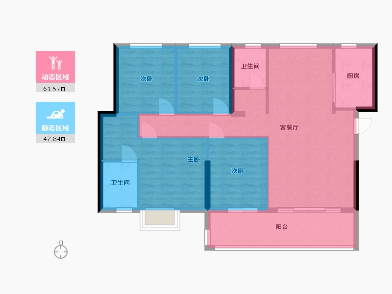 福建省-泉州市-世茂云著-99.00-户型库-动静分区