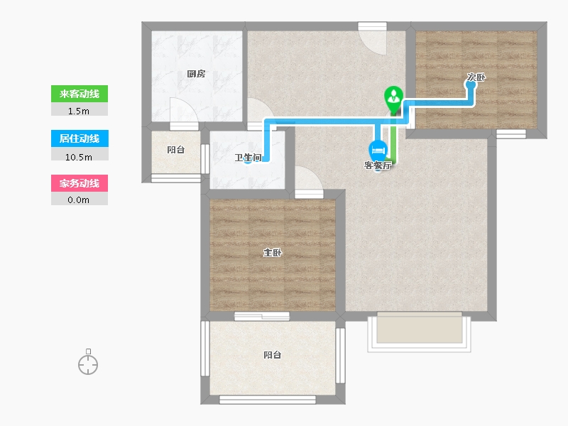 河南省-安阳市-汤阴现代城-70.00-户型库-动静线