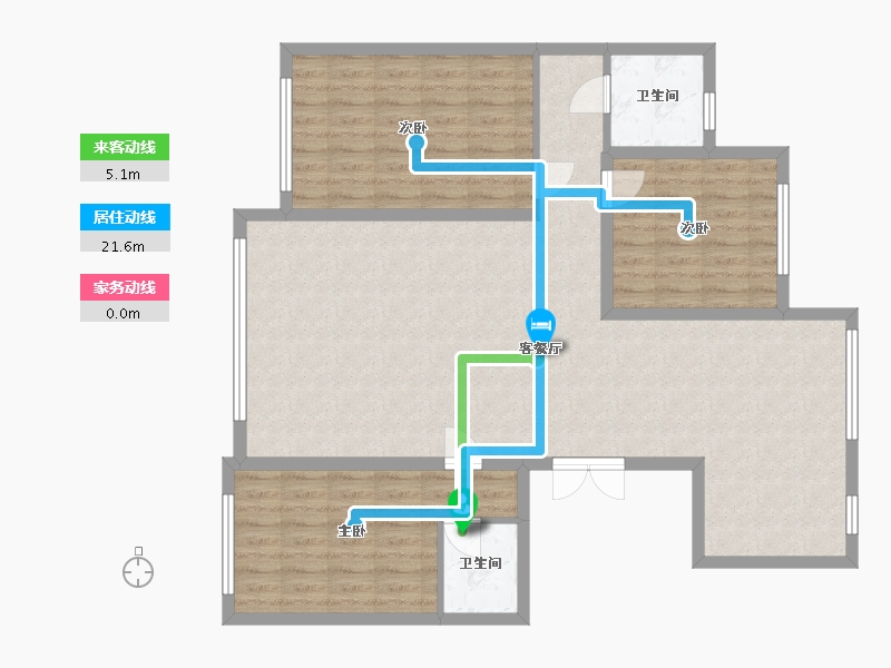 新疆维吾尔自治区-乌鲁木齐市-秦基澜城-103.20-户型库-动静线