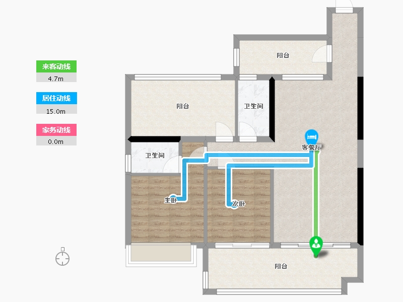 广西壮族自治区-河池市-豪门时代-121.75-户型库-动静线