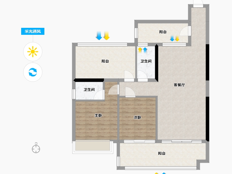 广西壮族自治区-河池市-豪门时代-121.75-户型库-采光通风