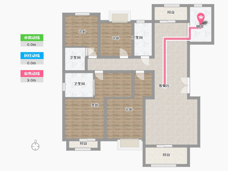 贵州省-遵义市-思州壹品-146.87-户型库-动静线