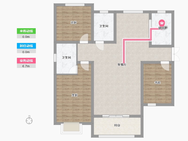 河北省-邢台市-正德兰庭-104.00-户型库-动静线