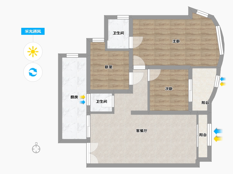 四川省-南充市-信智城-69.21-户型库-采光通风