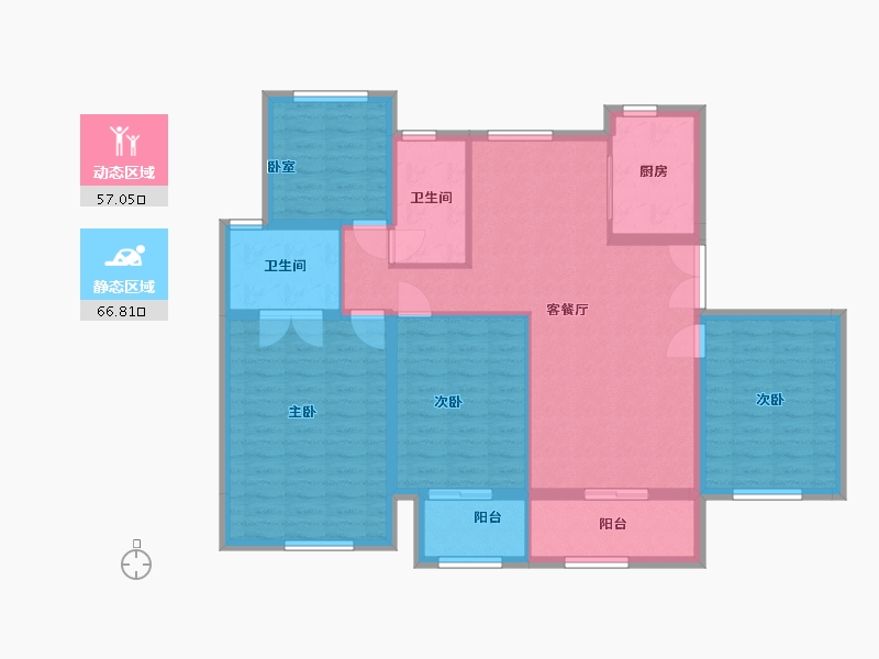 江苏省-扬州市-瘦西湖花园-114.40-户型库-动静分区