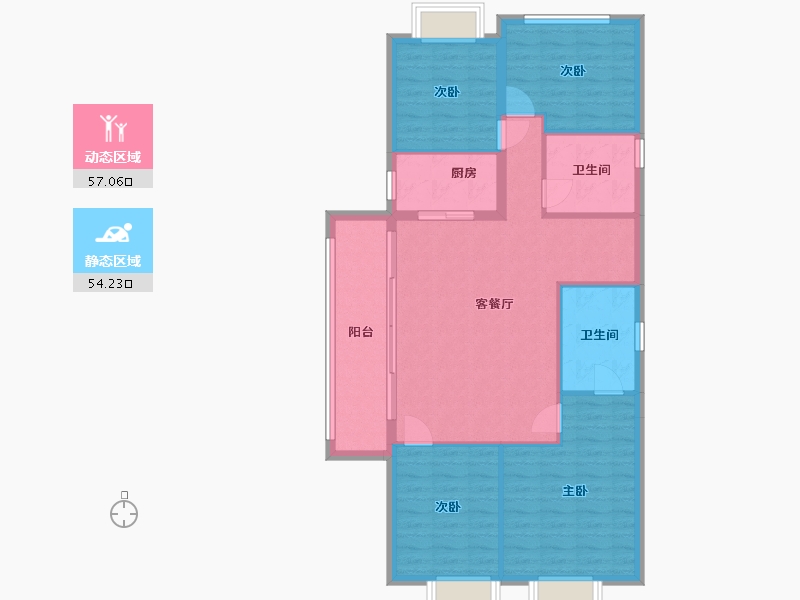 福建省-莆田市-融创龍德井壹号-117.17-户型库-动静分区