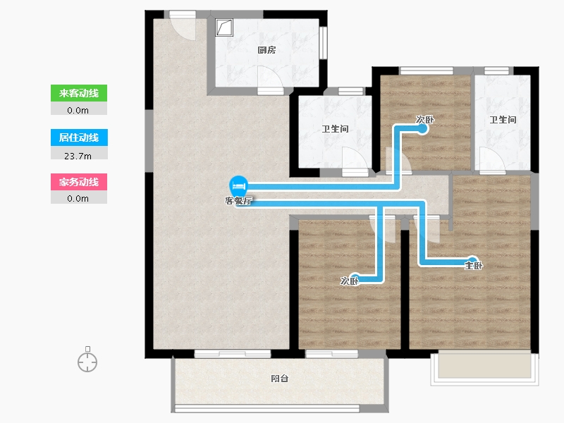 陕西省-渭南市-桂语蘭园-104.00-户型库-动静线