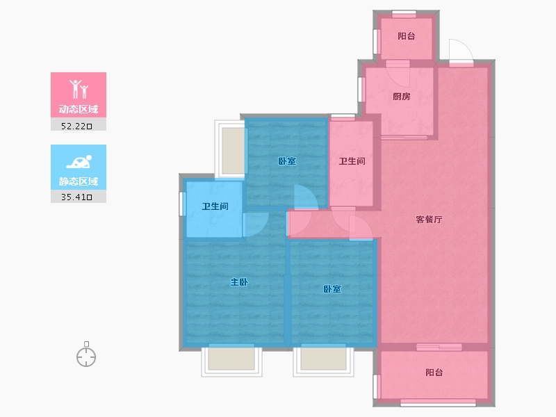 广东省-珠海市-方圆月岛首府-79.20-户型库-动静分区