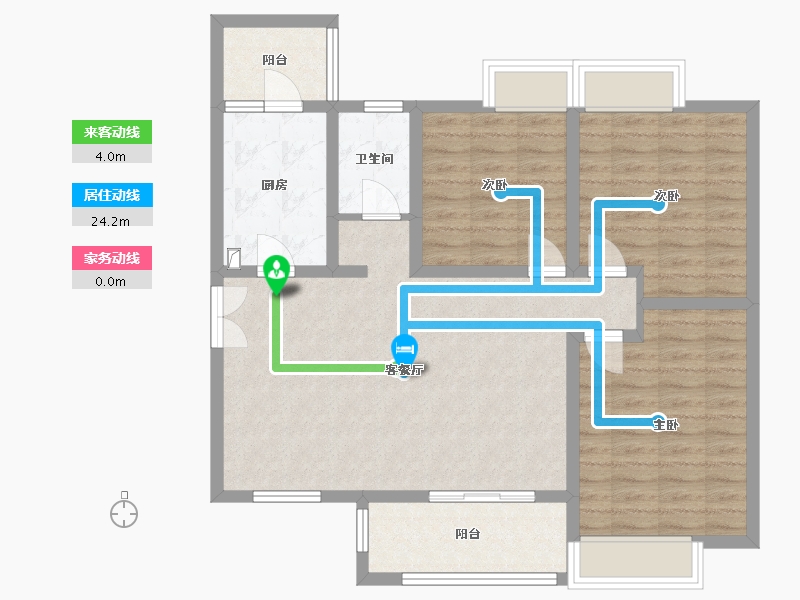 四川省-成都市-东湖花园五期-92.80-户型库-动静线