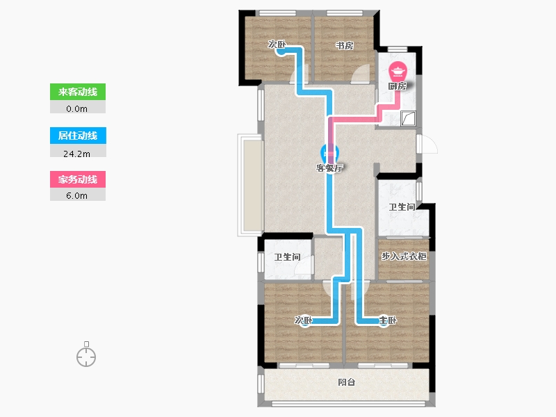 浙江省-宁波市-龙湖天玥-100.00-户型库-动静线