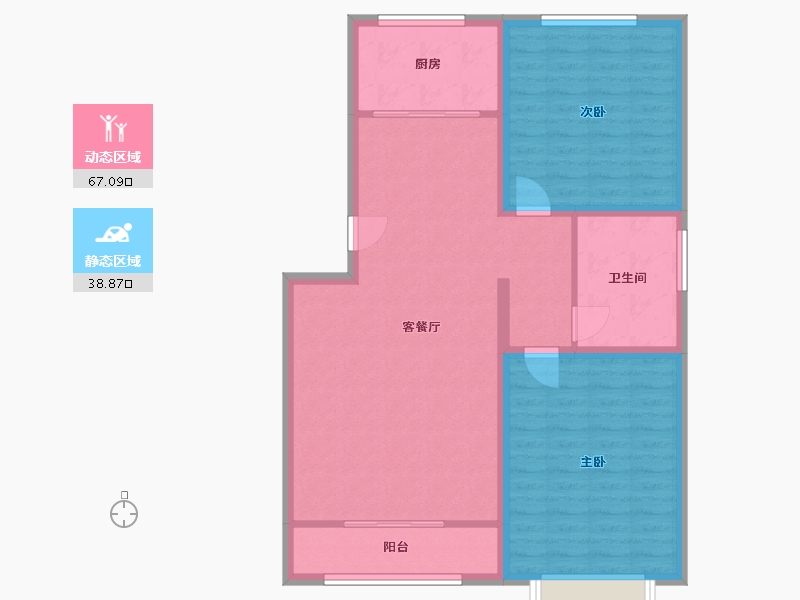 山东省-青岛市-风和日丽-96.00-户型库-动静分区