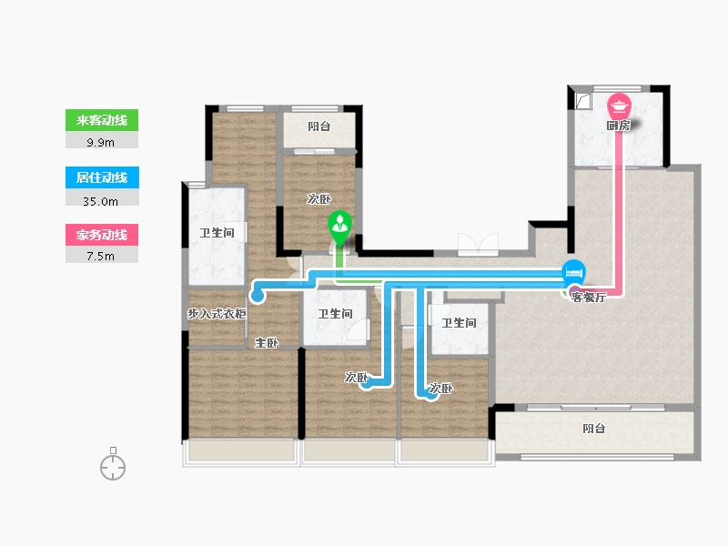 浙江省-杭州市-滨汇府-197.00-户型库-动静线